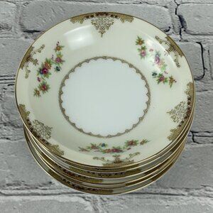 Set of 6 Vintage Meito China Ambassador Fruit/Dessert Bowls 5-1/2"